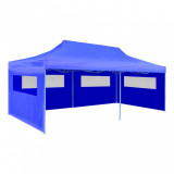 Cort de petrecere pliabil de tip pop-up, albastru, 3 x 6 m