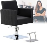 Scaun de coafat Tom hidraulic rotativ pentru salonul de coafură Suport cromat scaun de coafor