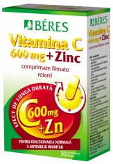 Vitamina C 600 mg + Zinc, 30 comprimate, Beres