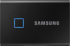 SSD extern Samsung T7 Touch, 2TB, USB 3.2 Gen2, Securizare Amprenta, Negru foto