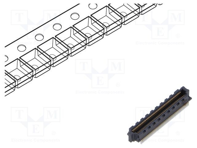 Conector SAMTEC PCB-PCB mamă PIN 50 0,4mm SS4 aurit SMT 1,6A