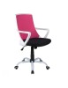 Scaun birou ergonomic, SL Q248, tapiterie stofa, reglabil pe inaltime, roti pivotante, mecanism balansare, 100 Kg, Negru/Roz