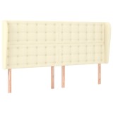 Cumpara ieftin Tablie de pat cu aripioare, crem, 163x23x118/128 cm, piele eco
