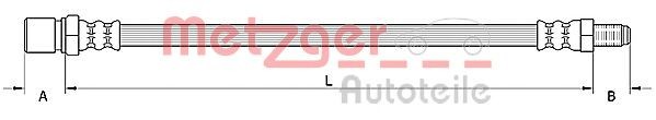 Conducta / cablu frana CITROEN C-CROSSER (EP) (2007 - 2016) METZGER 4110748