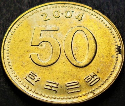 Moneda 50 WON - COREEA DE SUD, anul 2004 * cod 208 foto