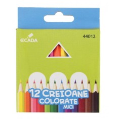 Set 12 Creioane Color ECADA Mici, Corp din Lemn Hexagonal, 12 Culori Diferite, Set Creioane Colorate, Creioane Colorate, Creioane pentru Desen, Creioa foto