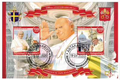 MADAGASCAR 2020 - Papa Ioan Paul II / colita foto