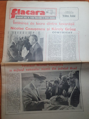 flacara 2 septembrie 1988-vizita lui ceausescu in arad,com. aninoasa,uricani foto