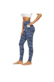 Leggings sportive AMYTIS pentru femei cu talie &icirc;naltă și buzunare &ndash; Camuflaj