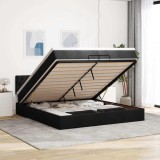 vidaXL Cadru de pat otoman cu saltea țesătură maro &icirc;nchis 120x190 cm 3313143