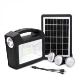 Statie solara portabila 3 becuri, proiector, panou solar dublu, power bank