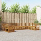 vidaXL Seturi de canapele 10 pcs natural Lemn Solid de Acacia 3375544