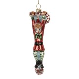 Cumpara ieftin Set 6 ornamente brad Craciun Elfi sticla multicolora 4x2x13 cm