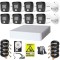 Sistem supraveghere Hikvision, 8 camere 5MP IR 30m Lumina Alba 20m Microfon, DVR 8 canale 5MP, HDD si accesorii SafetyGuard Surveillance