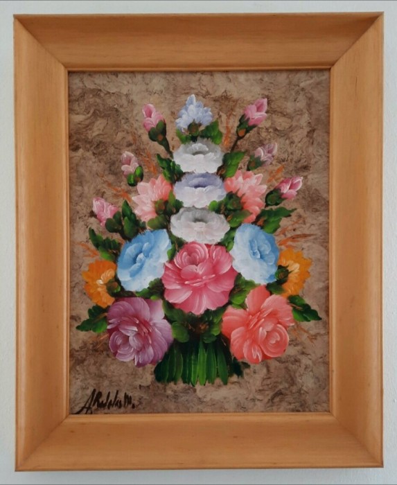Pictură pe tabla de lemn, Alicia Rodelas, 45.3x36.9cm