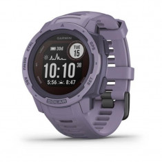 Ceas smartwatch Garmin Instinct Solar WW, 0.9 inch, GPS, 10 ATM, Bluetooth, ANT+, Heart Rate Sensor, Timer, Android, iOS, Orchid foto