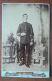 Fotografie pe carton, militar, inceput de secol XX
