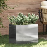 vidaXL Vază pentru Grădină Argintiu 50 x 32 x 40 cm Oțel inoxidabil