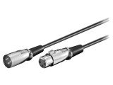 Cablu XLR 3 Pin Masculin-Feminin 6m Negru