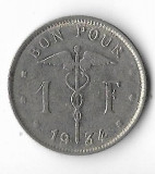 Moneda 1 franc 1934 - Belgia