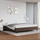 Cumpara ieftin Cadru de pat, maro, 200x200 cm, piele ecologică