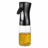Pulverizator, recipient pentru ulei si otet, sticla si plastic alimentar, capacitate 190 ml, 6 x 20 cm, negru, Kinghof