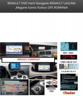 RENAULT CD DVD Harti Navigatie RENAULT LAGUNA ,Megane Scenic Koleos GPS ROMANIA foto