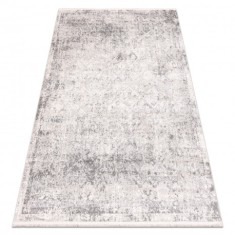 DISTIN 0200A covor modern gri / gri deschis / alb - Romburi, cadru, vintage, franjuri, 120x170 cm