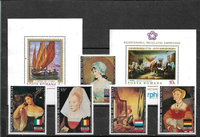C5740 - Lot timbre nestampilate MNH,Romania+pictura foto