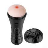 Masturbator Pink Butt cu Telecomanda, 7 Moduri Vibratii, Realistic Material, 24 cm