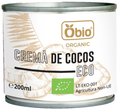 Crema de cocos bio 200ml Obio foto