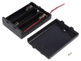 Suport Baterii AA R6 pe Panou cu Cabluri 150mm