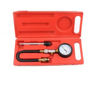 Set tester compresie pentru motor Diesel, manometru, 2 piese