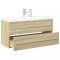 vidaXL Set mobilier de baie, 2 piese, stejar sonoma, lemn prelucrat 3325048