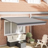 vidaXL Cortina Retractabilă Gri deschis 300 x 250 cm Stofă și Metal 3330102
