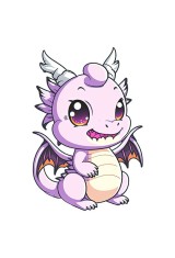 Sticker decorativ Dragonas, Mov, 81 cm, 6150ST foto