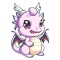 Sticker decorativ Dragonas, Mov, 81 cm, 6150ST