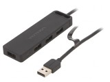 Hub USB 4 Porturi USB 2.0 Negru 480Mbps, Vention