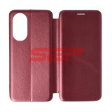 Husa Flip Cover Huawei Nova 9, Tip Carte, Protectie Completa, Premium, Wine