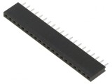 Soclu Şiruri Pini Mamă 2,54mm 20-PIN THT PCB Aurit