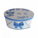 Cutie trusou botez personalizata, decor carouri si elefantel, Denikos&reg; 223