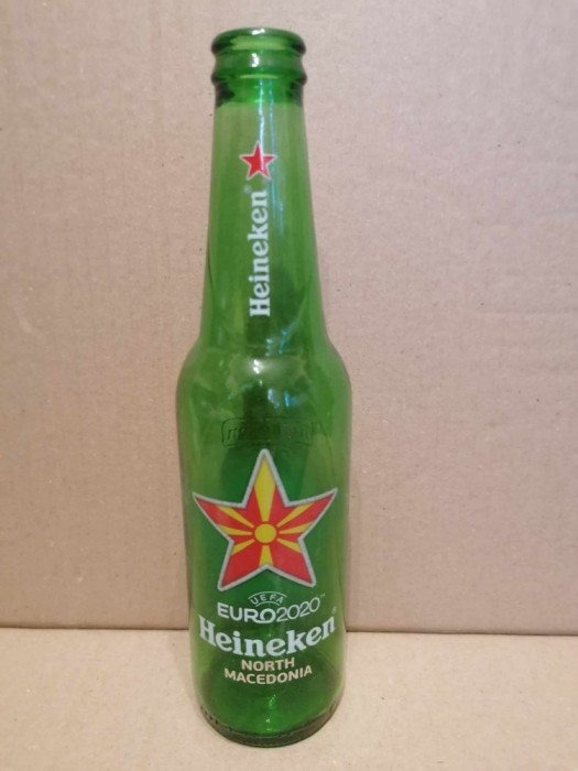 Sticla de colectie - Bere Heineken UEFA EURO 2020 , MACEDONIA DE NORD
