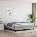 Saltea de pat cu arcuri, gri deschis, 160x200x20 cm, textil GartenMobel Dekor, vidaXL