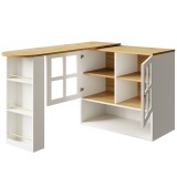 Bar rotativ 360&deg;, Alb | Aosom Romania