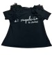 Tricou fetita cu dantela , culoarea negru , marimea 5-6 ani