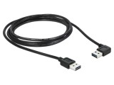 Cablu USB 2.0 aurit 1m negru, 480Mbps, 24AWG, 28AWG