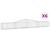 Cumpara ieftin Cosuri gabion arcuite 6 buc, 400x30x40/60 cm, fier galvanizat