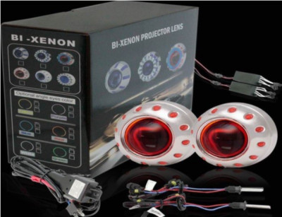 Lupe Bi-xenon Devil Eyes RED 2.5 inch 001R Automotive TrustedCars foto