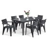 Set mobilier de grădină Fujuli 6+1, grafit, Curver