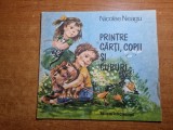 carte pentru copii - printre carti,copii si cuburi - din anul 1989